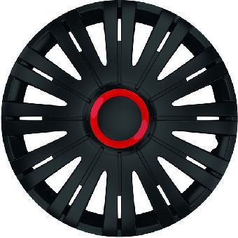 SET CAPACE ROTI 16` NEGRE CU INEL ROSU ACTIVE